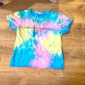 Occasion cropped tie dye tee
